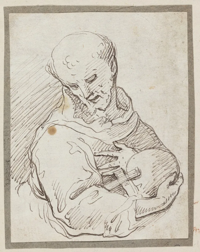 Saint Francis Of Assisi With Cross And Skull