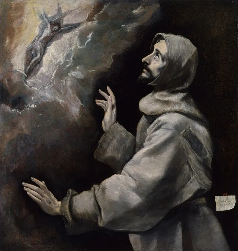 Saint Francis Receiving The Stigmata Wall Art by El Greco (Domenikos Theotokopoulos) - High-Resolution Digital Print