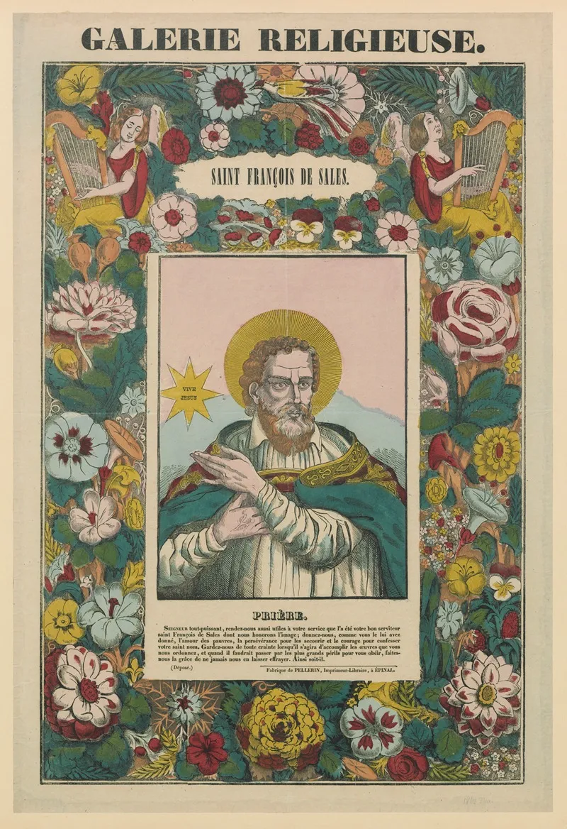Saint Francois De Sales Wall Art by Imp. Pellerin &amp; Cie - High-Resolution Digital Print