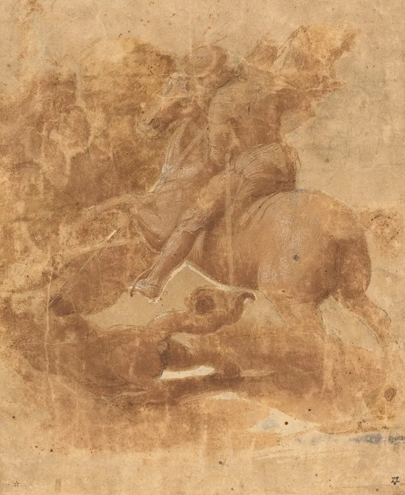 Saint George And The Dragon 4 Wall Art by Raphael - High-Resolution Digital Print