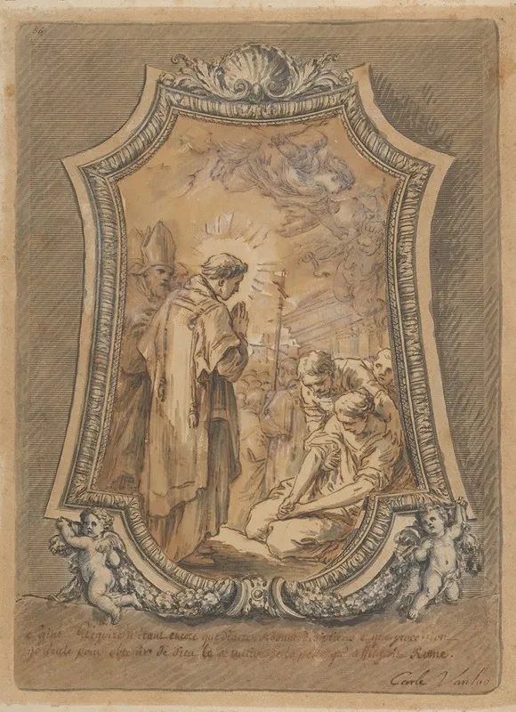 Saint Gregory As Deacon Directing Prayers And Processions For The Cessation Of The Plague