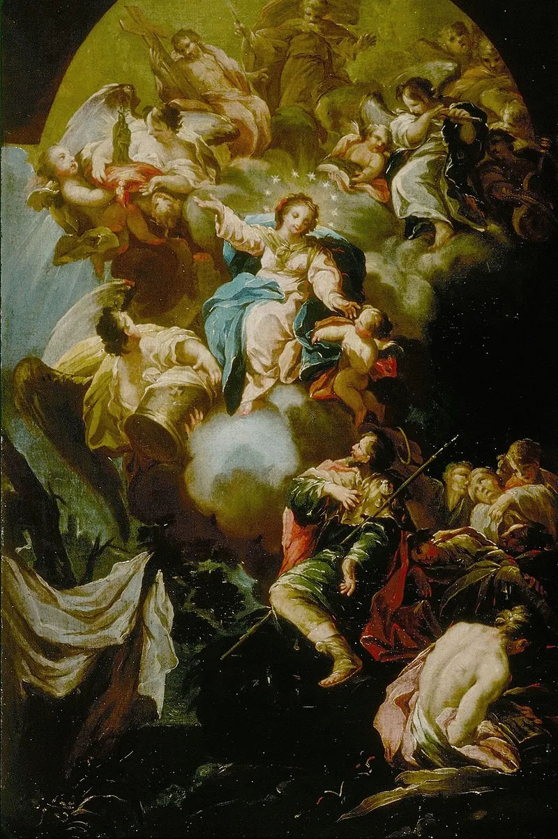 Saint James Vision Of The Virgin Of The Pillar Wall Art by Antonio González Velázquez - High-Resolution Digital Print