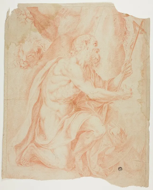 Saint Jerome 25 Wall Art by After Agostino Carracci - High-Resolution Digital Print