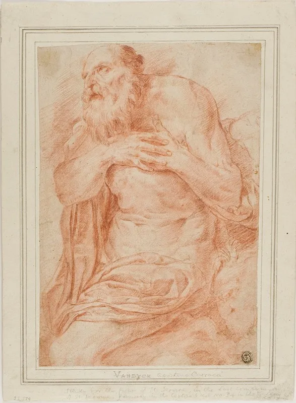 Saint Jerome 28 Wall Art by After Agostino Carracci - High-Resolution Digital Print
