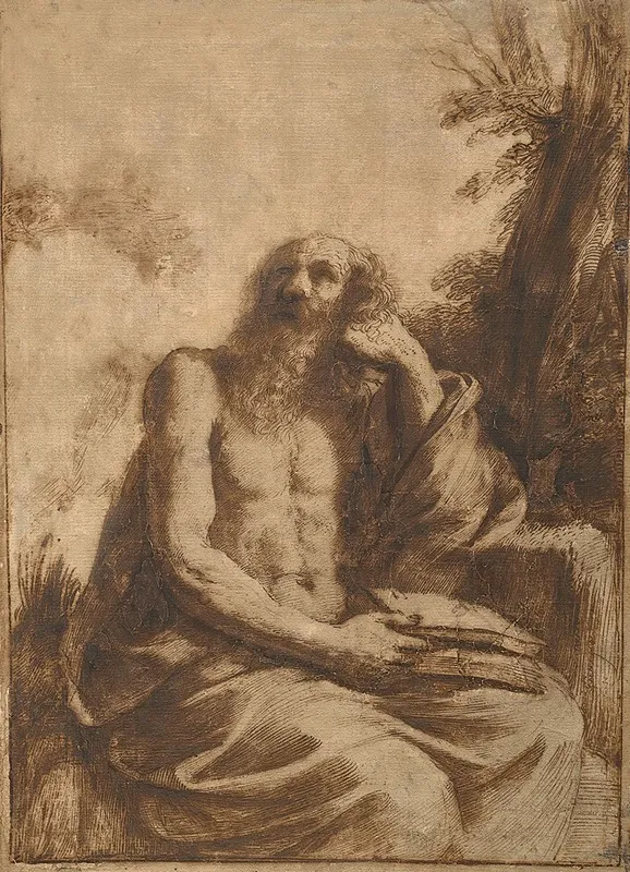 Saint Jerome 32 Wall Art by Guercino - High-Resolution Digital Print