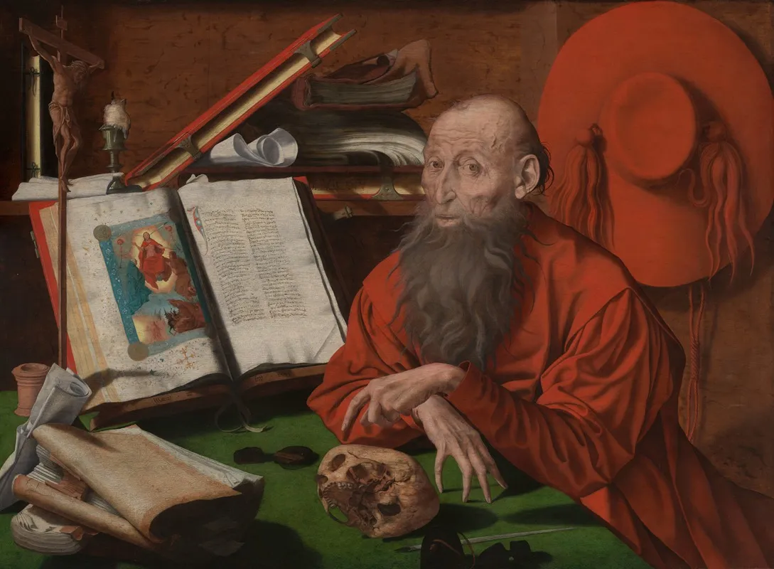 Saint Jerome 40 Wall Art by Marinus Van Reymerswale - High-Resolution Digital Print
