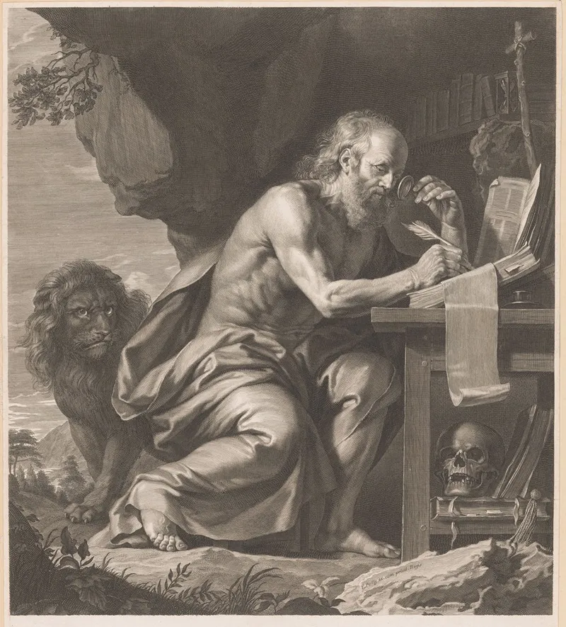Saint Jerome 46 Wall Art by Francois de Poilly - High-Resolution Digital Print