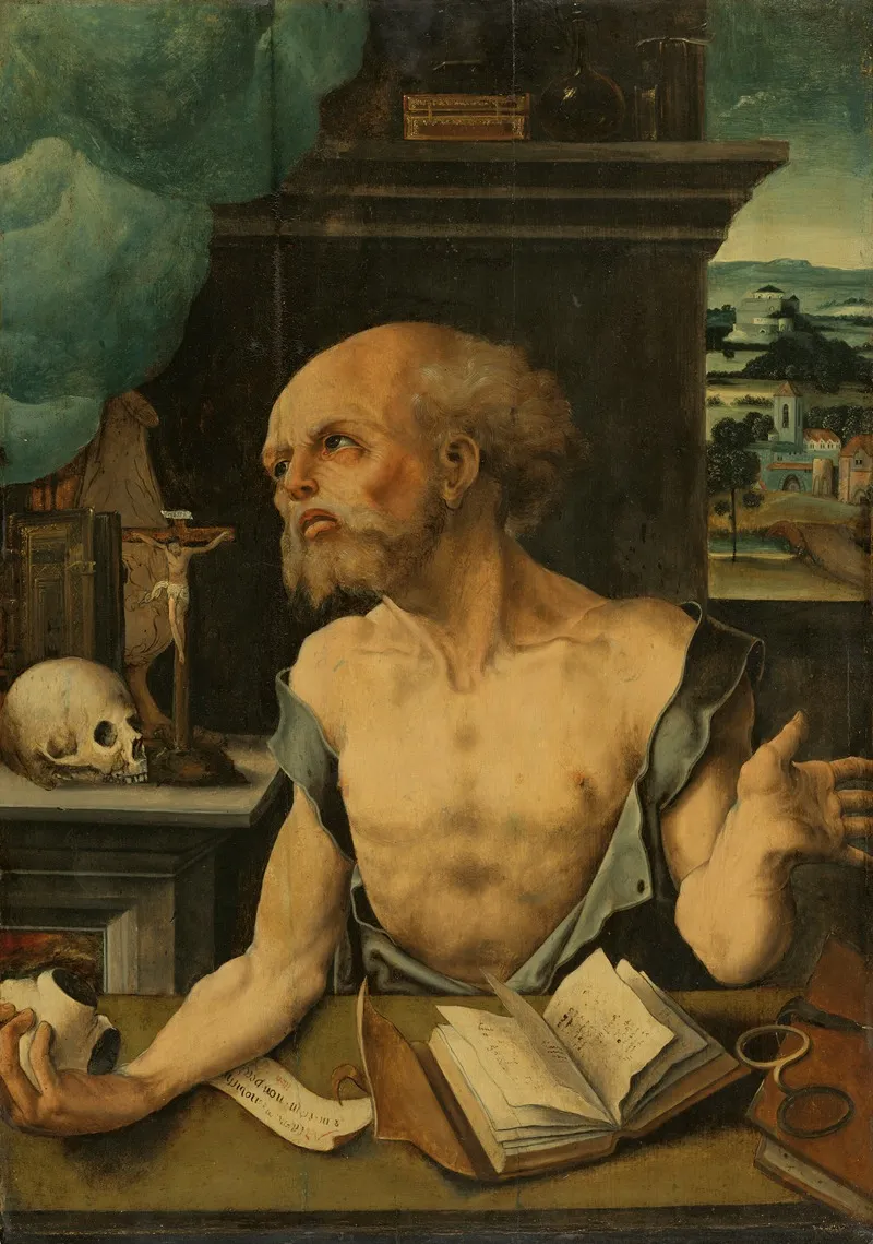 Saint Jerome In His Study 11 Wall Art by Master of the Lille Adoration - High-Resolution Digital Print
