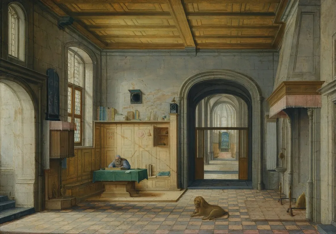 Saint Jerome In His Study 4 Wall Art by Hendrick van Steenwijck the Younger - High-Resolution Digital Print