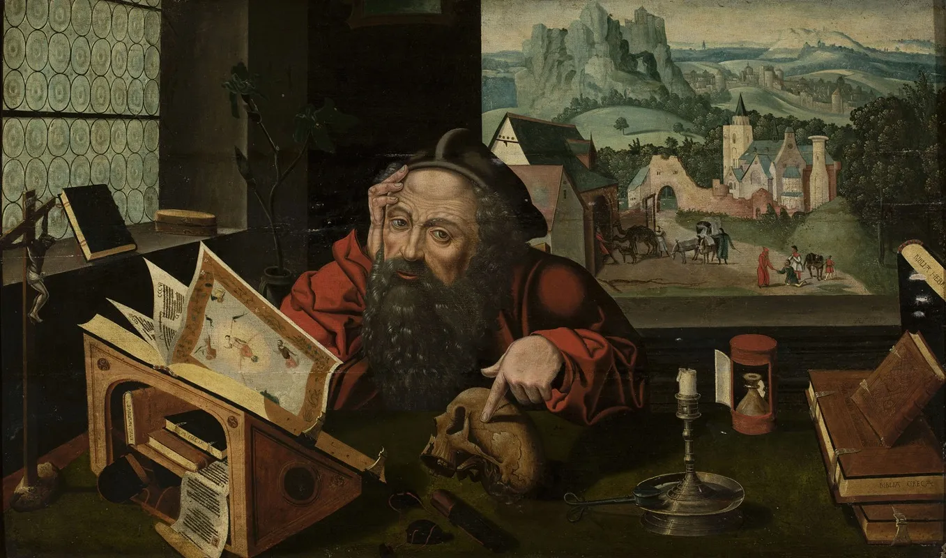 Saint Jerome In His Study 8 Wall Art by Amant Molet - High-Resolution Digital Print