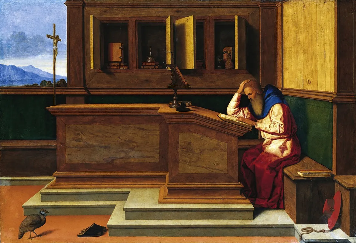 Saint Jerome In His Study Wall Art by Vincenzo Catena - High-Resolution Digital Print