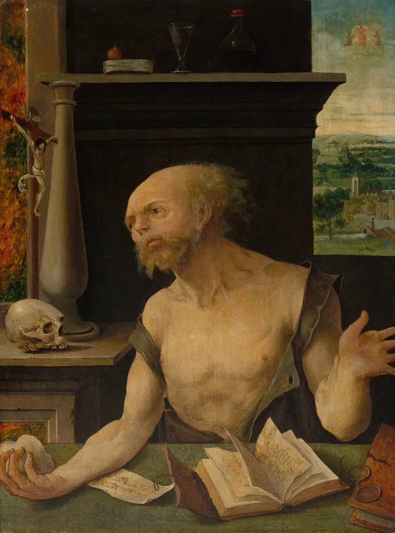 Saint Jerome In Penitence Wall Art by Master of the Lille Adoration - High-Resolution Digital Print