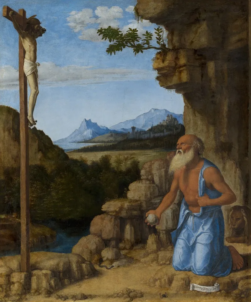 Saint Jerome In The Wilderness 5 Wall Art by Giovanni Battista Cima da Conegliano - High-Resolution Digital Print