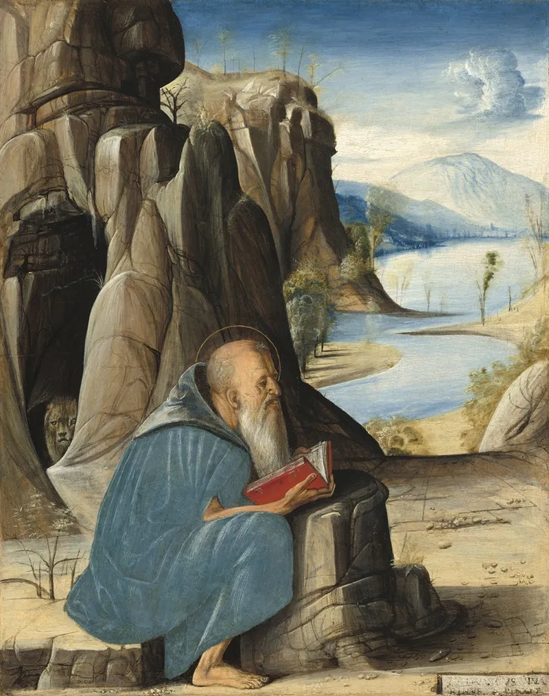 Saint Jerome Reading Wall Art by Alvise Vivarini - High-Resolution Digital Print