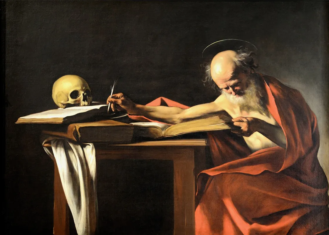 Saint Jerome Writing Wall Art by Caravaggio - High-Resolution Digital Print