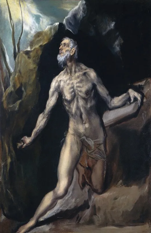 Saint Jerome Wall Art by El Greco (Domenikos Theotokopoulos) - High-Resolution Digital Print