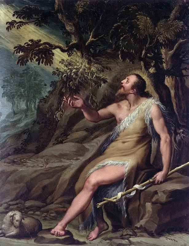 Saint John The Baptist In The Wilderness 2 Wall Art by Denys Calvaert - High-Resolution Digital Print