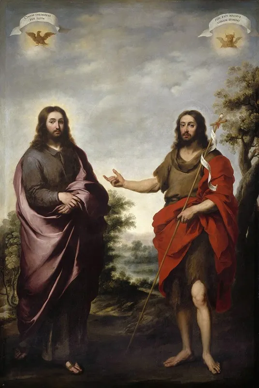 Saint John The Baptist Pointing To Christ