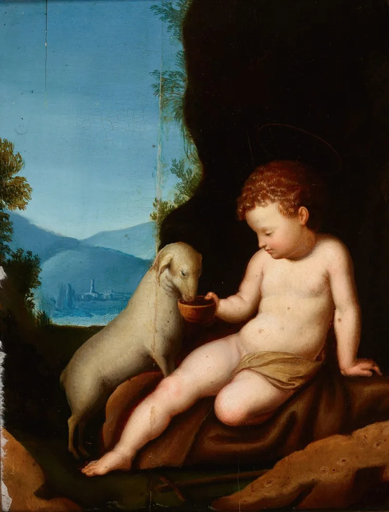 Saint John The Baptist Watering The Lamb