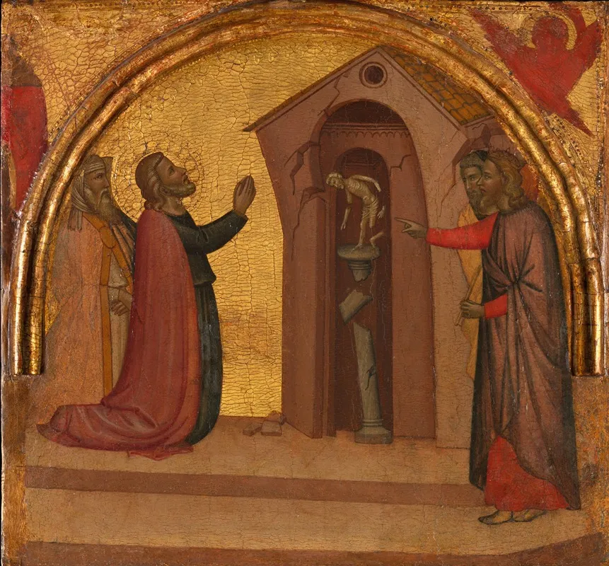 Saint John The Evangelist Causes A Pagan Temple To Collapse Wall Art by Francescuccio Ghissi - High-Resolution Digital Print