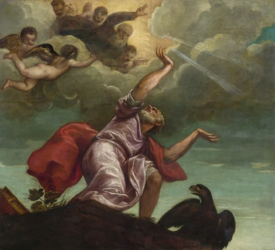Saint John The Evangelist On Patmos 2 Wall Art by Titian - High-Resolution Digital Print