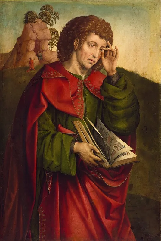 Saint John The Evangelist Weeping Wall Art by Colijn de Coter - High-Resolution Digital Print