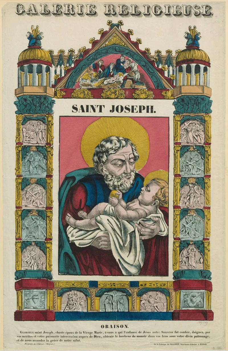 Saint Joseph 9 Wall Art by Imp. Pellerin &amp; Cie - High-Resolution Digital Print