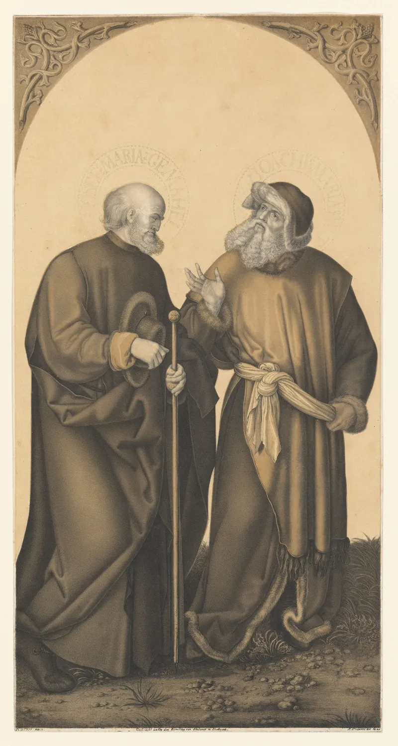 Saint Joseph And Joachim Wall Art by Johann Nepomuk Strixner - High-Resolution Digital Print