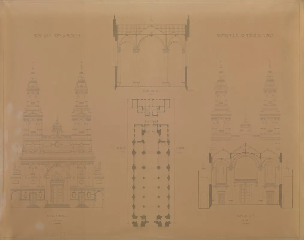 Saint Josephs Church In Brussels Wall Art by Tieleman Frans Suys - High-Resolution Digital Print