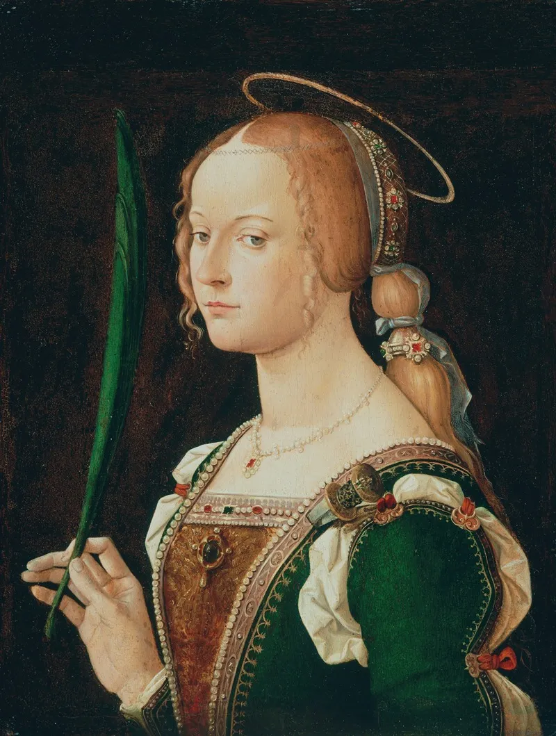 Saint Justina Of Padua Wall Art by Bartolomeo Montagna - High-Resolution Digital Print