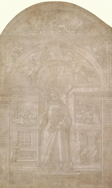Saint Leonard And Four Episodes From His Life Wall Art by Francesco di Paolo da Montereale - High-Resolution Digital Print