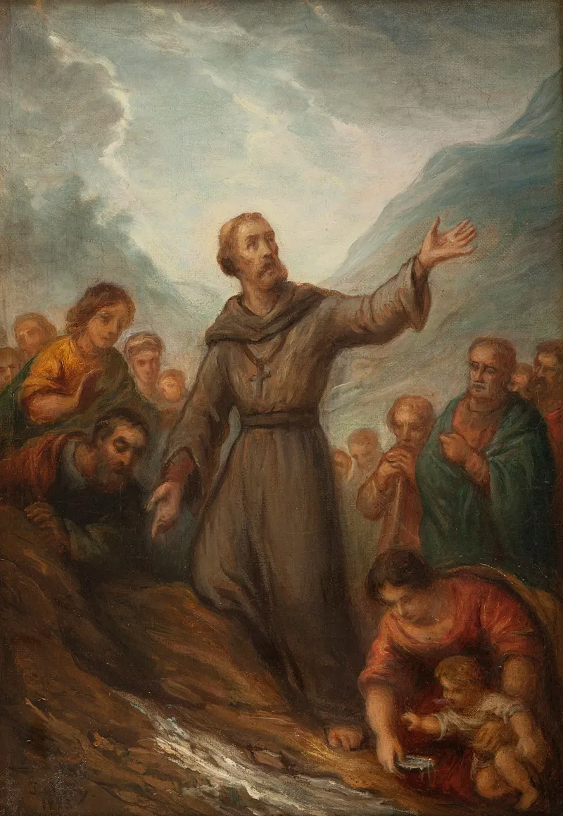 Saint Leonard Faisant Jaillir Une Source Wall Art by Joseph-Nicolas Jouy - High-Resolution Digital Print
