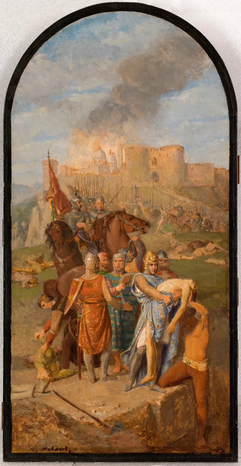 Saint Louis Enterre Les Pestiferes A Damiette Wall Art by Louis Matout - High-Resolution Digital Print