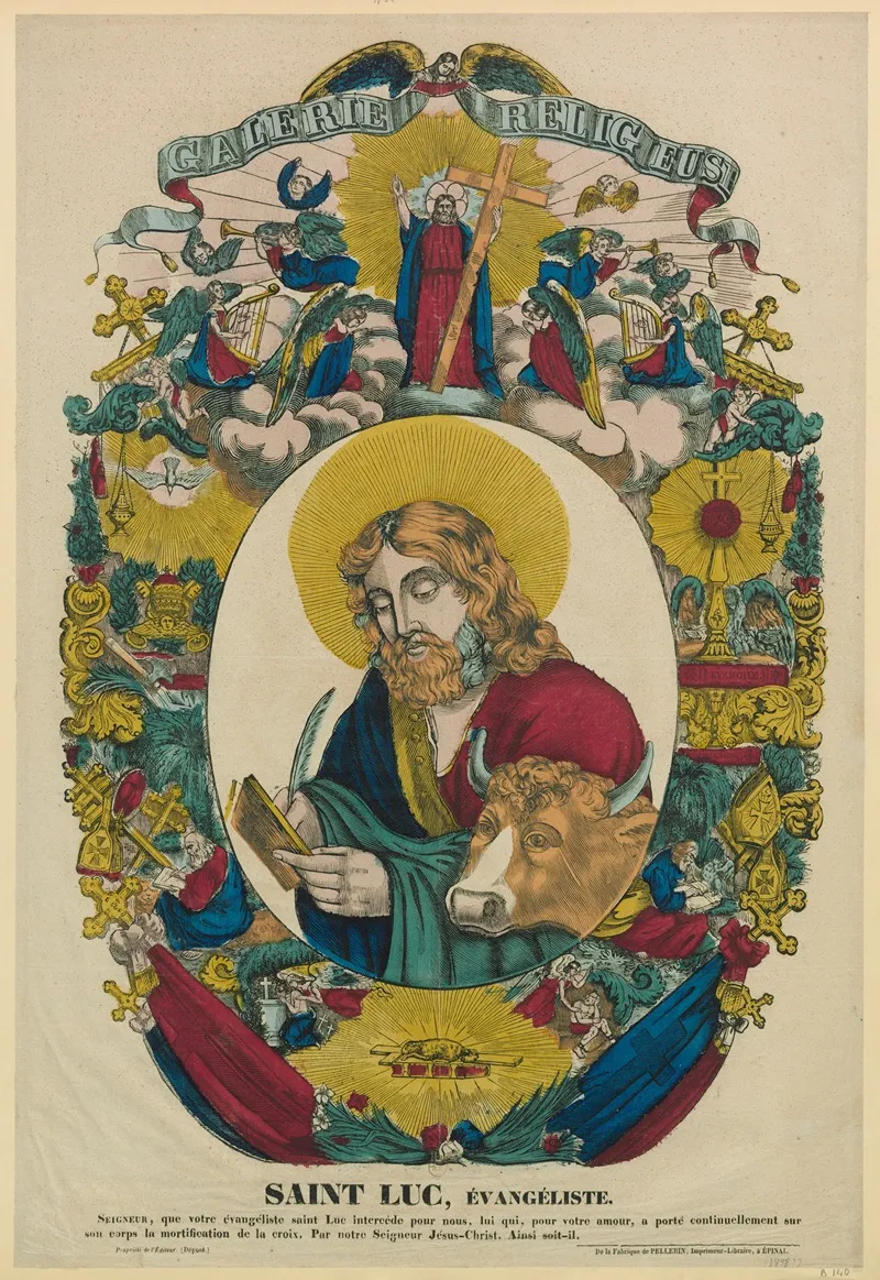 Saint Luc Evangeliste Wall Art by Imp. Pellerin &amp; Cie - High-Resolution Digital Print