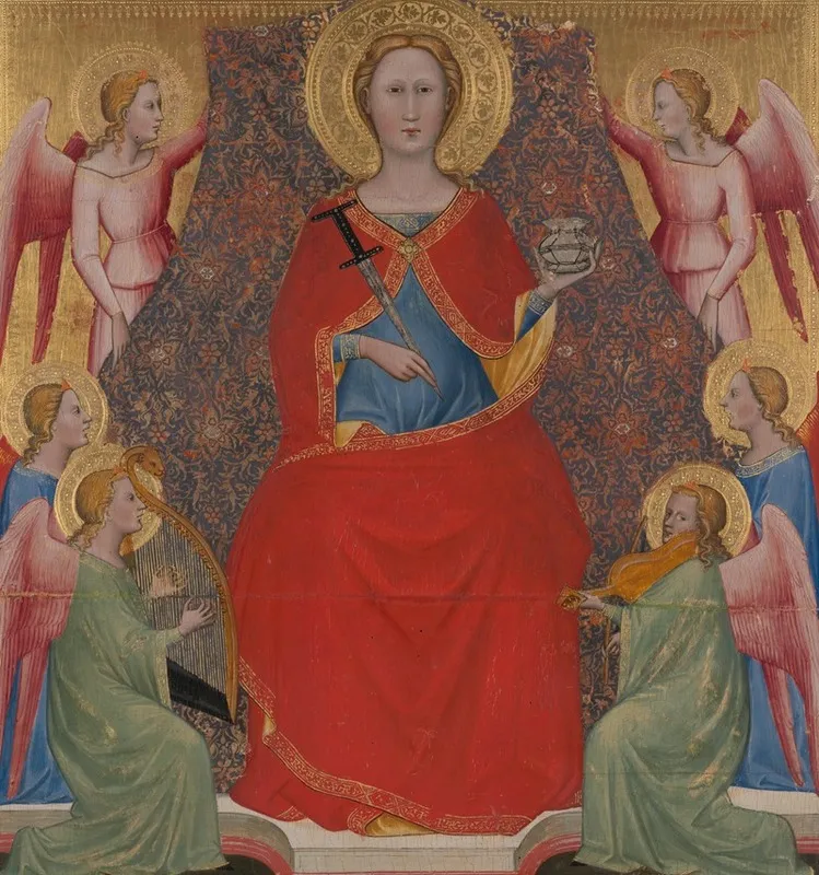 Saint Lucy Enthroned Wall Art by Giovanni di Bartolomeo Cristiani - High-Resolution Digital Print