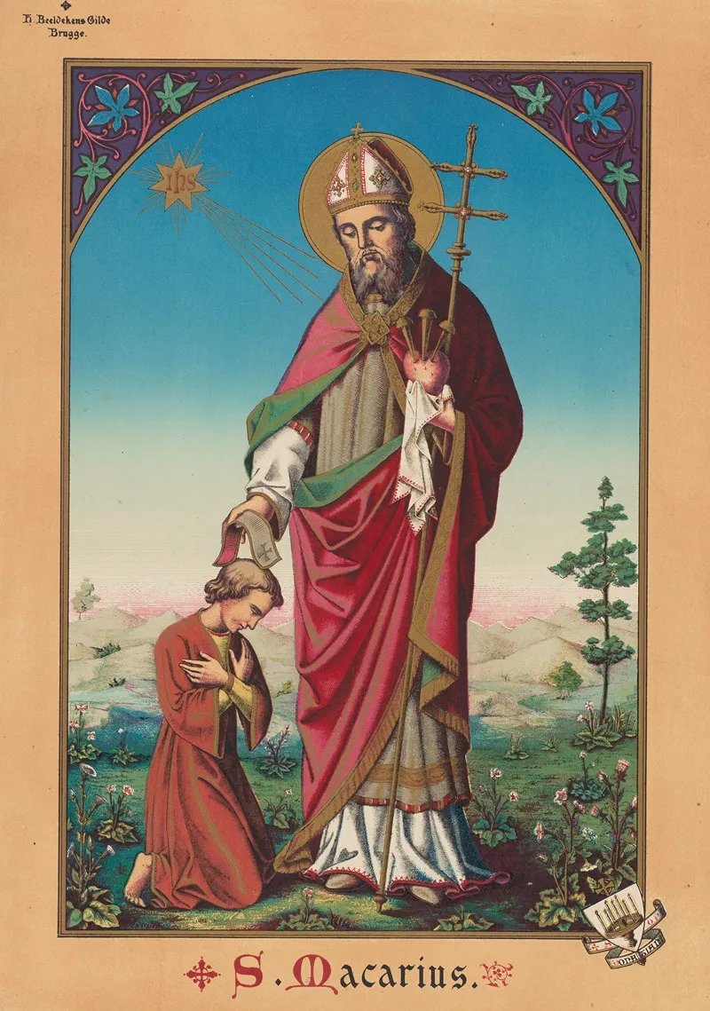 Saint Macharius Wall Art by Jacques Petyt - High-Resolution Digital Print
