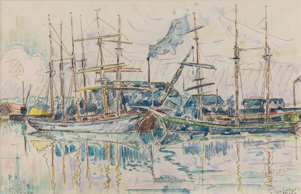 Saint Malo Wall Art by Paul Signac - High-Resolution Digital Print