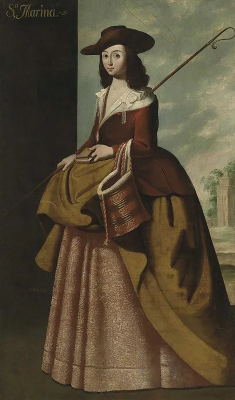 Saint Margaret Of Antioch Wall Art by Studio of Francisco de Zurbarán - High-Resolution Digital Print