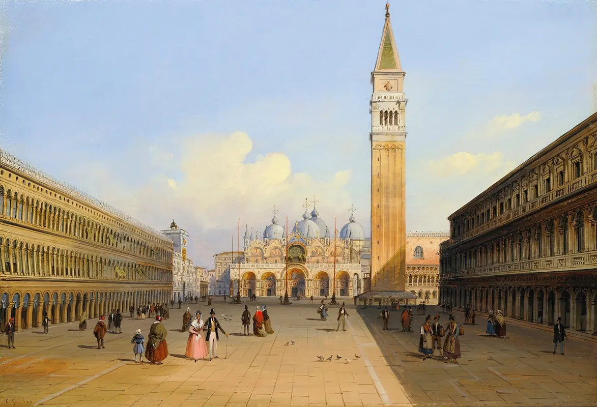 Saint Marks Square Venice 2 Wall Art by Carlo Grubacs - High-Resolution Digital Print