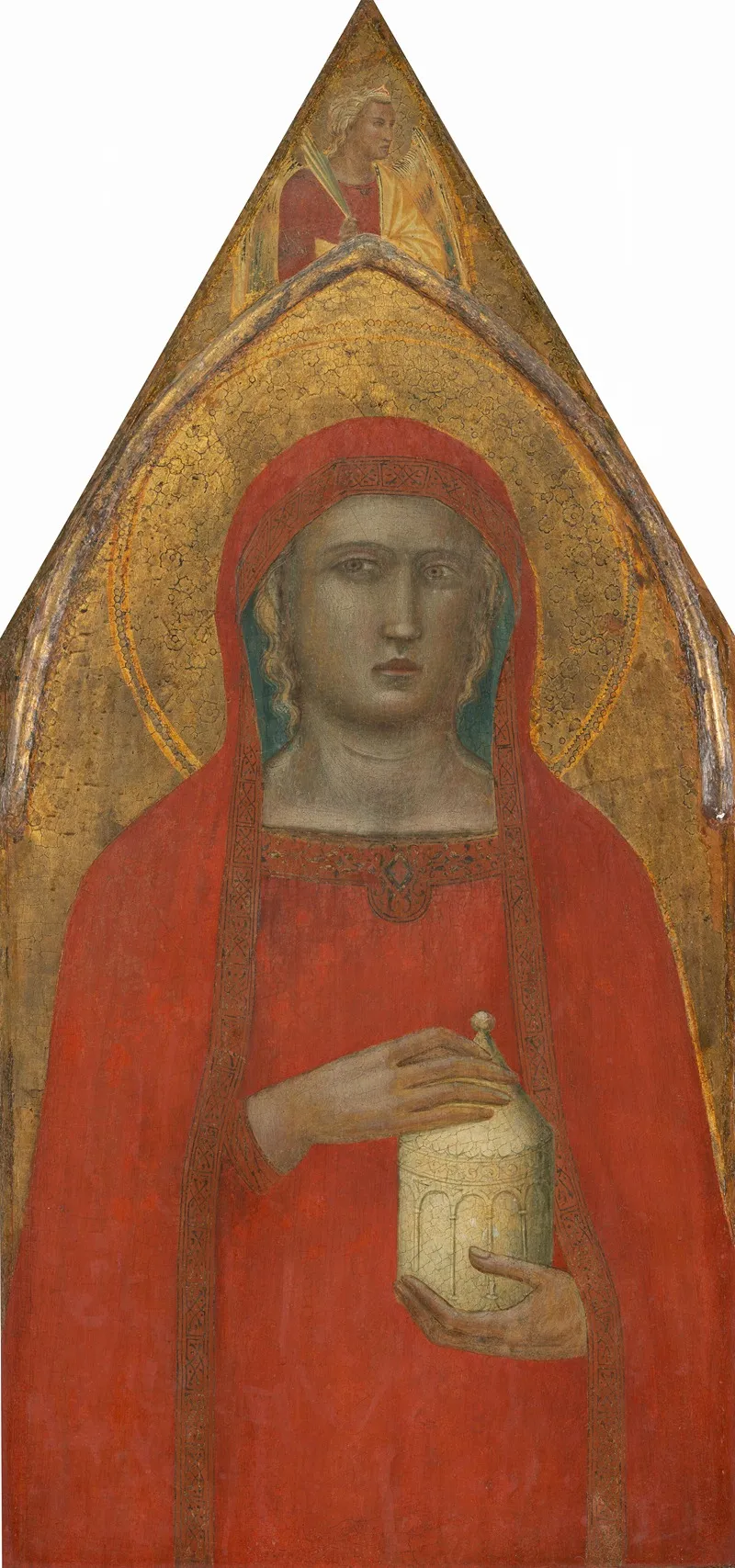 Saint Mary Magdalene With An Angel Wall Art by Pietro Lorenzetti - High-Resolution Digital Print