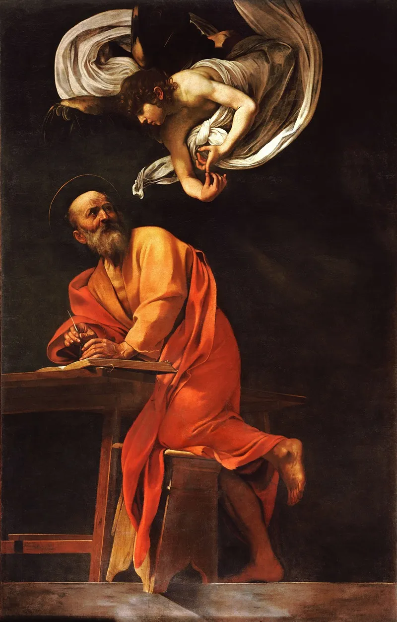 Saint Matthew And The Angel 2 Wall Art by Caravaggio - High-Resolution Digital Print