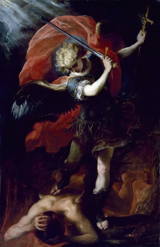 Saint Michael The Archangel 2 Wall Art by Claudio Coello - High-Resolution Digital Print