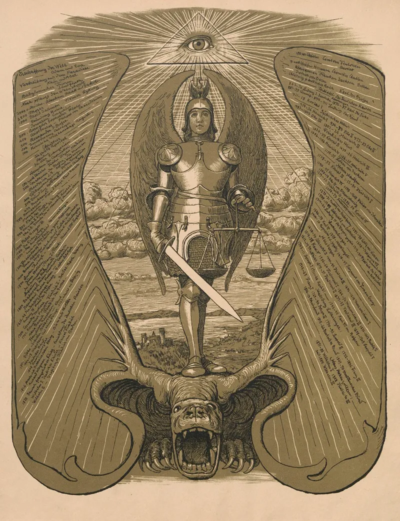 Saint Michael The Archangel 5 Wall Art by Hans Thoma - High-Resolution Digital Print