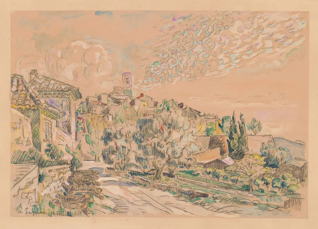 Saint Paul De Vence Wall Art by Paul Signac - High-Resolution Digital Print