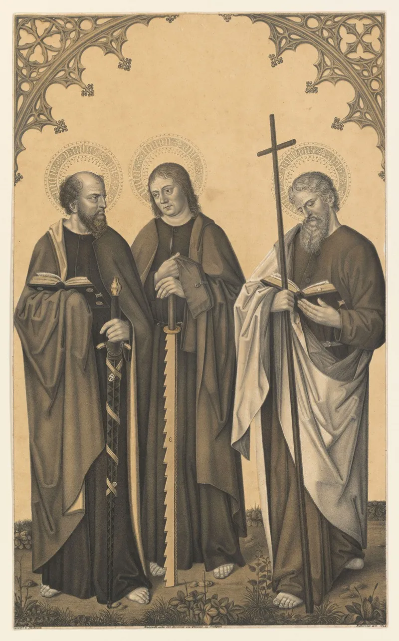 Saint Paul Simon And Philip Wall Art by Johann Nepomuk Strixner - High-Resolution Digital Print