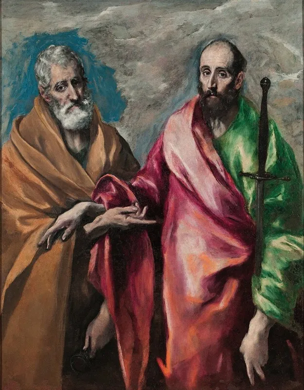 Saint Peter And Saint Paul Wall Art by El Greco (Domenikos Theotokopoulos) - High-Resolution Digital Print