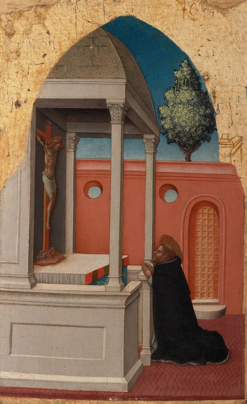 Saint Peter Martyr At Prayer Wall Art by Antonio Vivarini - High-Resolution Digital Print