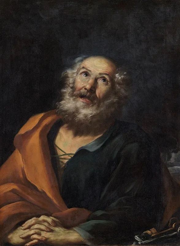 Saint Peter Penitent Wall Art by Girolamo Troppa - High-Resolution Digital Print