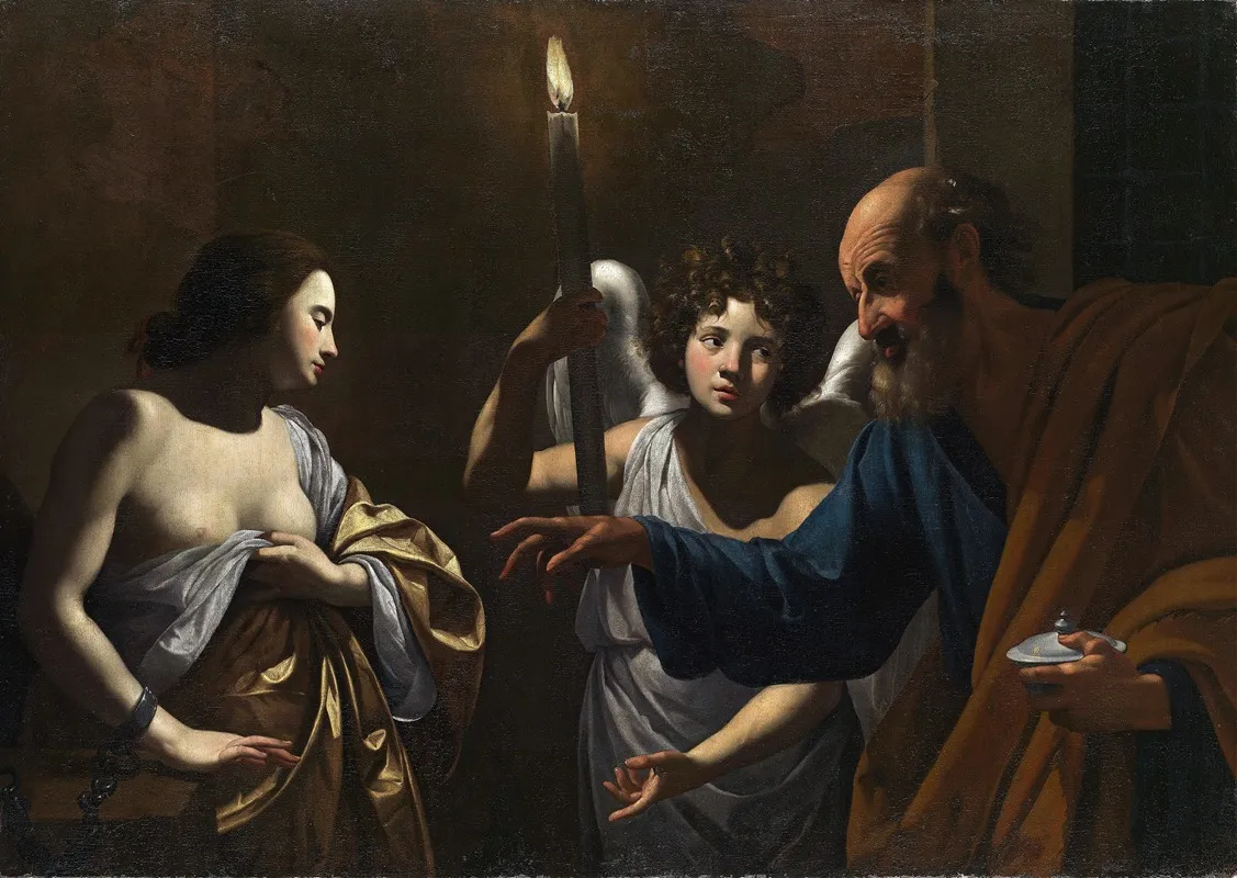 Saint Peter Visiting Saint Agatha In Prison