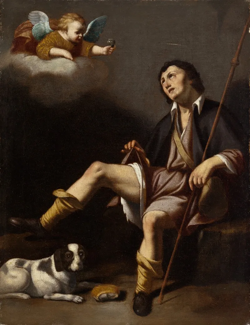Saint Roch And The Angel Wall Art by Guy François - High-Resolution Digital Print